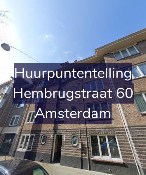 Foto gevel Huurpuntentelling voor Hembrugstraat 60, Amsterdam