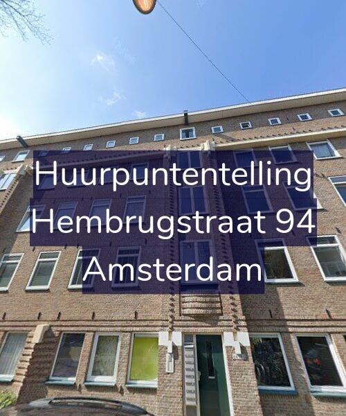Foto gevel Huurpuntentelling voor Hembrugstraat 94, Amsterdam