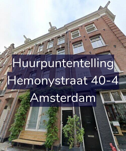 Foto gevel Huurpuntentelling voor Hemonystraat 40-4, Amsterdam