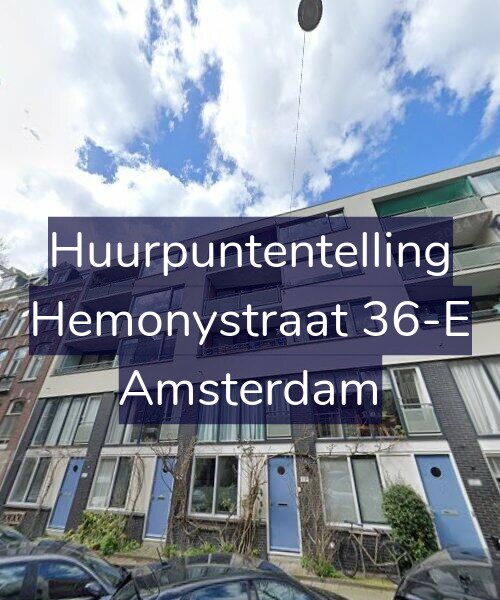 Foto gevel Huurpuntentelling voor Hemonystraat 36-E, Amsterdam