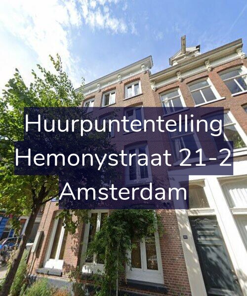 Foto gevel Huurpuntentelling voor Hemonystraat 21-2, Amsterdam