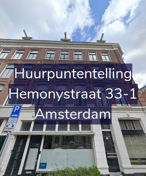 Foto gevel Huurpuntentelling voor Hemonystraat 33-1, Amsterdam