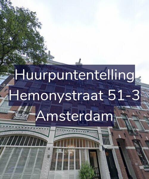 Foto gevel Huurpuntentelling voor Hemonystraat 51-3, Amsterdam
