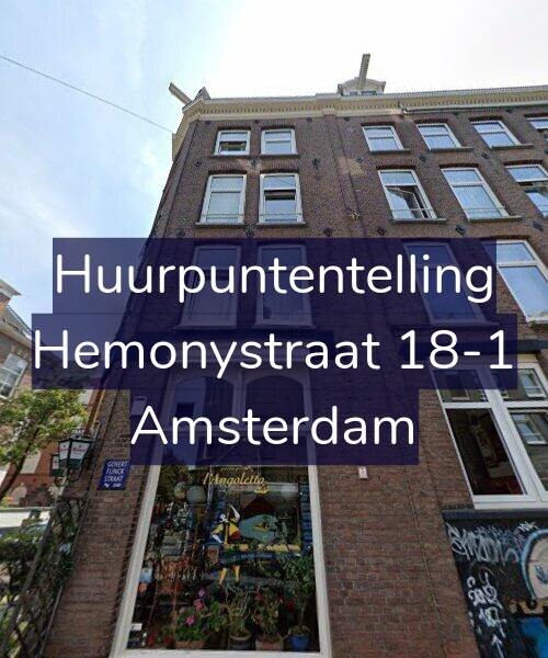 Foto gevel Huurpuntentelling voor Hemonystraat 18-1, Amsterdam