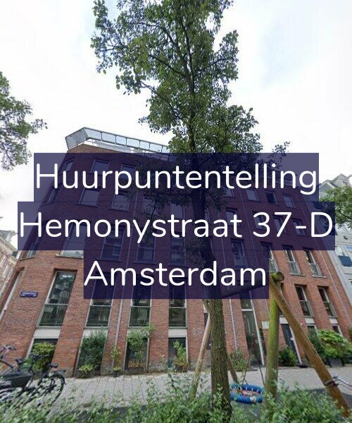 Foto gevel Huurpuntentelling voor Hemonystraat 37-D, Amsterdam
