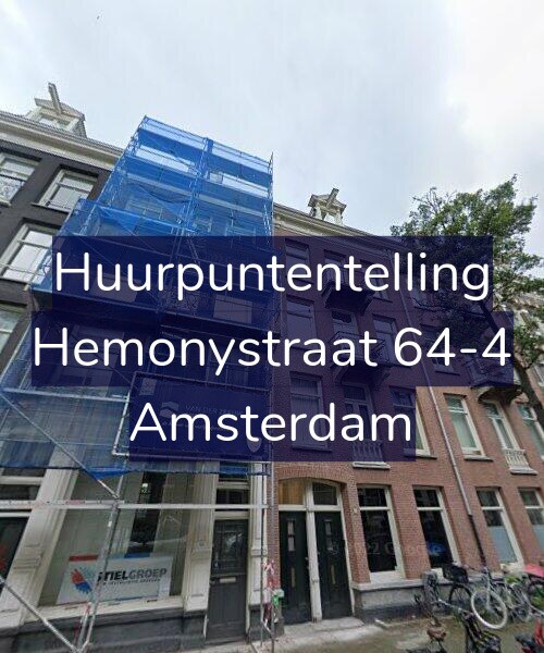 Foto gevel Huurpuntentelling voor Hemonystraat 64-4, Amsterdam