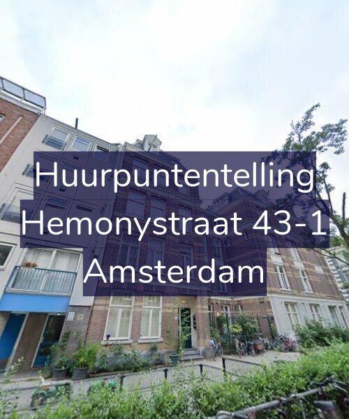 Foto gevel Huurpuntentelling voor Hemonystraat 43-1, Amsterdam