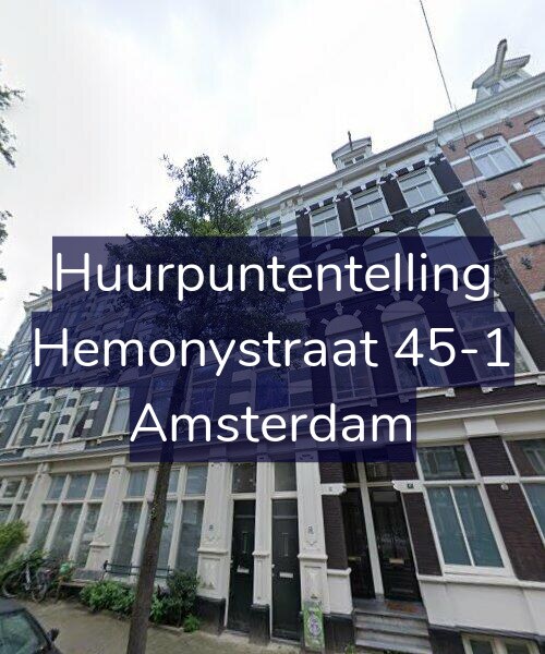Foto gevel Huurpuntentelling voor Hemonystraat 45-1, Amsterdam