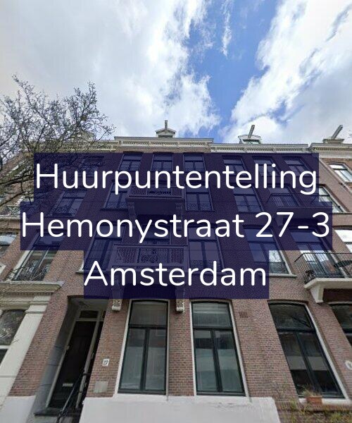 Foto gevel Huurpuntentelling voor Hemonystraat 27-3, Amsterdam