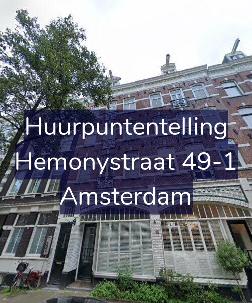 Foto gevel Huurpuntentelling voor Hemonystraat 49-1, Amsterdam
