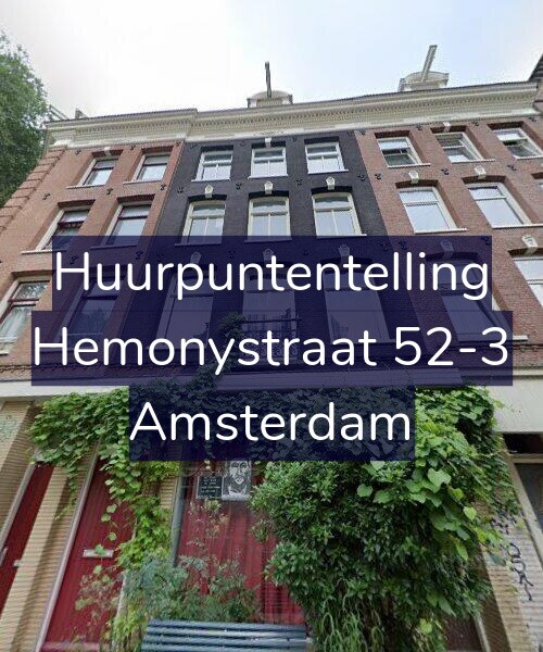Foto gevel Huurpuntentelling voor Hemonystraat 52-3, Amsterdam