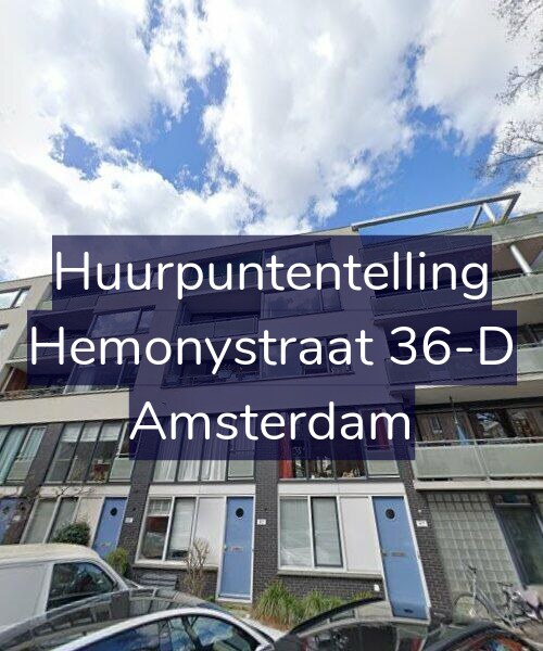 Foto gevel Huurpuntentelling voor Hemonystraat 36-D, Amsterdam