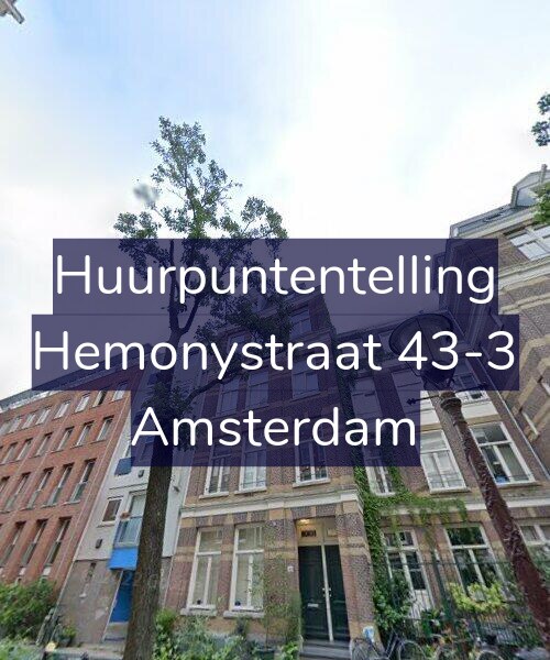 Foto gevel Huurpuntentelling voor Hemonystraat 43-3, Amsterdam