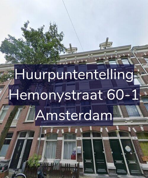 Foto gevel Huurpuntentelling voor Hemonystraat 60-1, Amsterdam