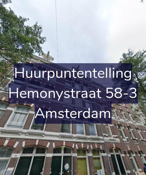 Foto gevel Huurpuntentelling voor Hemonystraat 58-3, Amsterdam