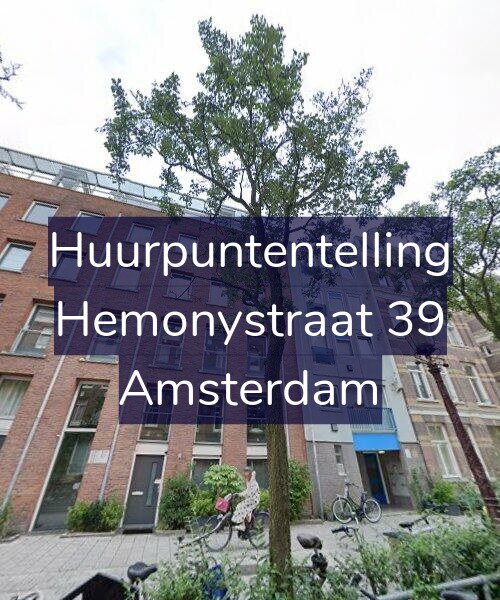 Foto gevel Huurpuntentelling voor Hemonystraat 39, Amsterdam