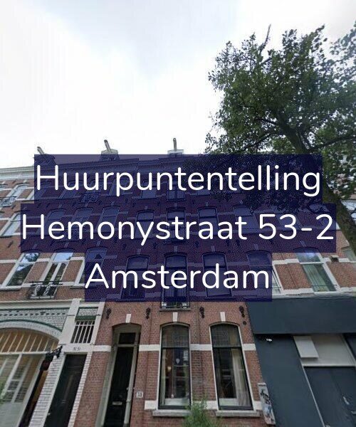 Foto gevel Huurpuntentelling voor Hemonystraat 53-2, Amsterdam