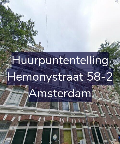 Foto gevel Huurpuntentelling voor Hemonystraat 58-2, Amsterdam