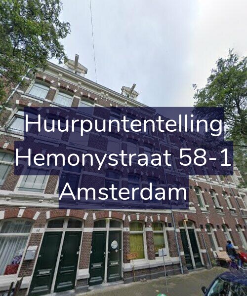 Foto gevel Huurpuntentelling voor Hemonystraat 58-1, Amsterdam