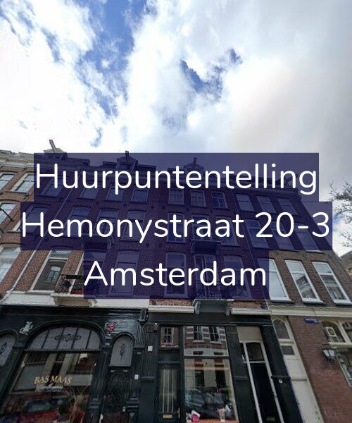 Foto gevel Huurpuntentelling voor Hemonystraat 20-3, Amsterdam