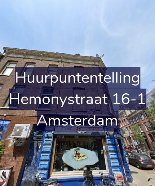 Foto gevel Huurpuntentelling voor Hemonystraat 16-1, Amsterdam