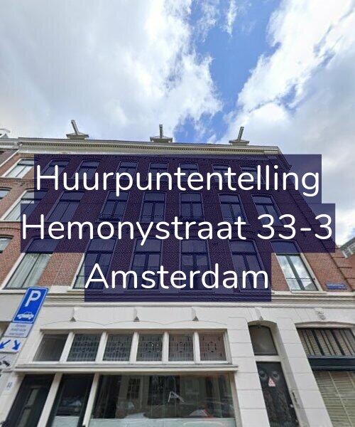 Foto gevel Huurpuntentelling voor Hemonystraat 33-3, Amsterdam