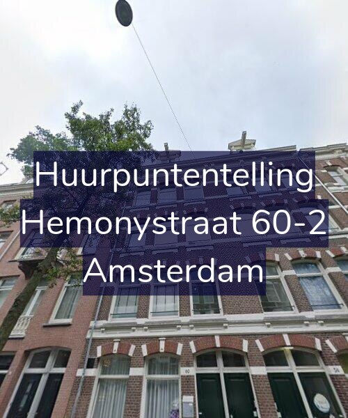 Foto gevel Huurpuntentelling voor Hemonystraat 60-2, Amsterdam