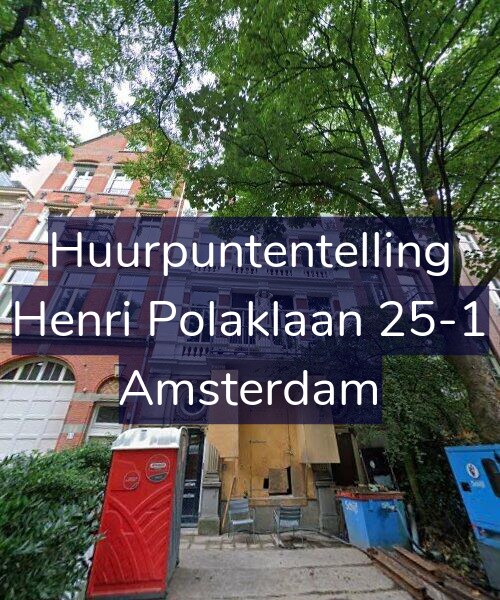 Foto gevel Huurpuntentelling voor Henri Polaklaan 25-1, Amsterdam