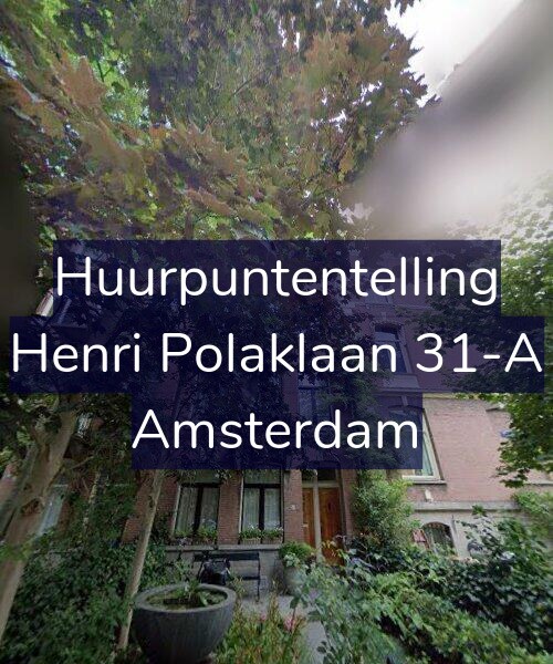 Foto gevel Huurpuntentelling voor Henri Polaklaan 31-A, Amsterdam