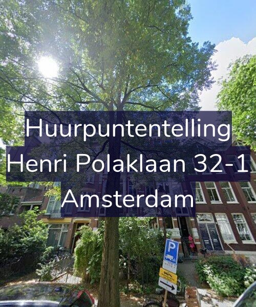 Foto gevel Huurpuntentelling voor Henri Polaklaan 32-1, Amsterdam