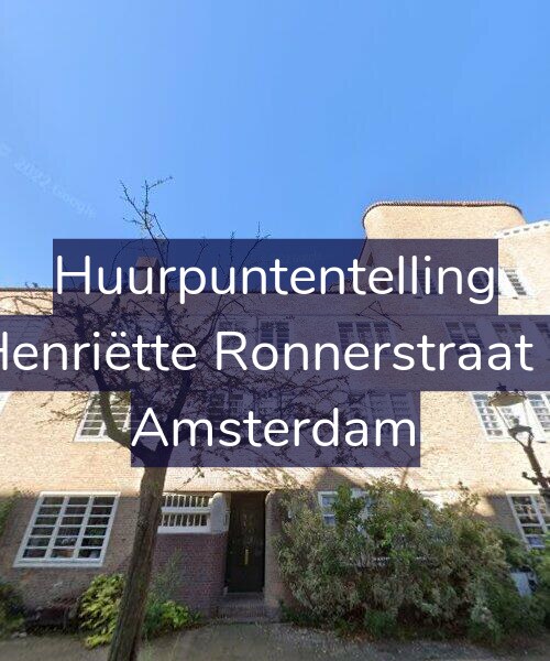 Foto gevel Huurpuntentelling voor Henriëtte Ronnerstraat 4, Amsterdam