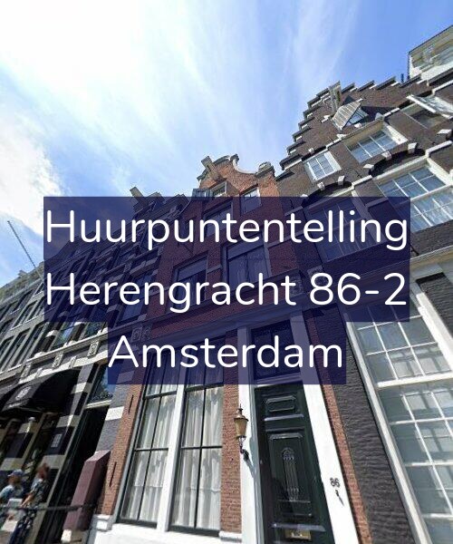 Foto gevel Huurpuntentelling voor Herengracht 86-2, Amsterdam