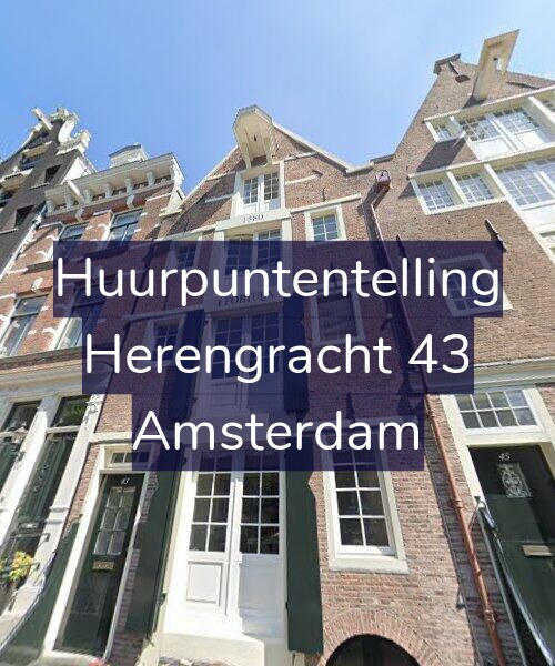 Foto gevel Huurpuntentelling voor Herengracht 43, Amsterdam