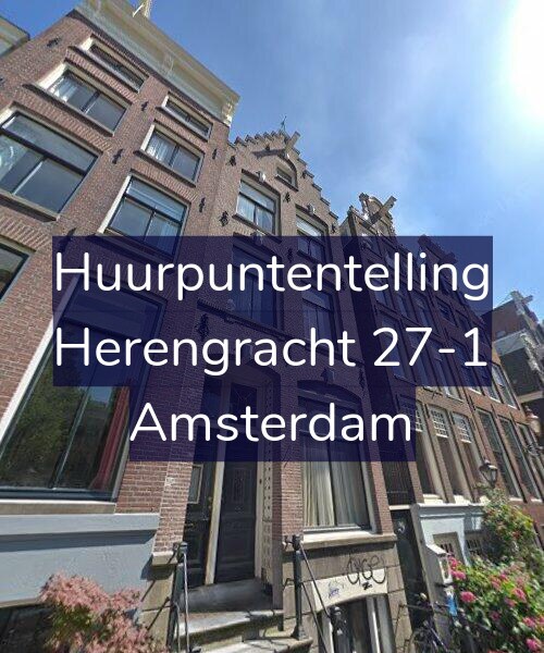 Foto gevel Huurpuntentelling voor Herengracht 27-1, Amsterdam