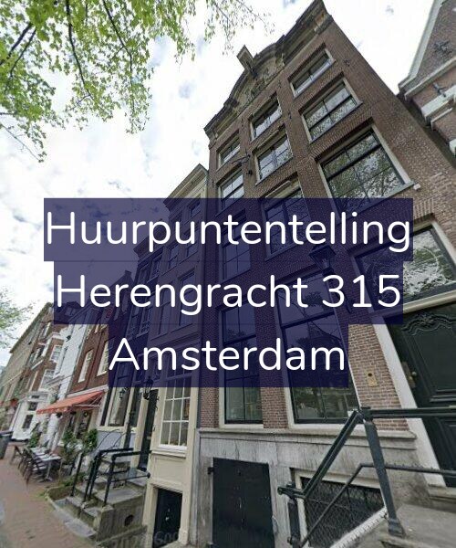 Foto gevel Huurpuntentelling voor Herengracht 315, Amsterdam
