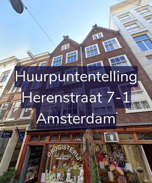 Foto gevel Huurpuntentelling voor Herenstraat 7-1, Amsterdam