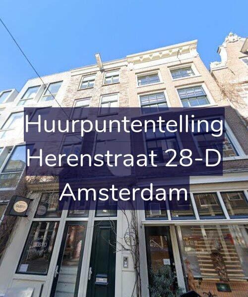 Foto gevel Huurpuntentelling voor Herenstraat 28-D, Amsterdam