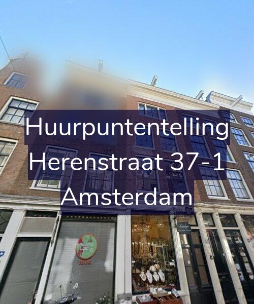 Foto gevel Huurpuntentelling voor Herenstraat 37-1, Amsterdam