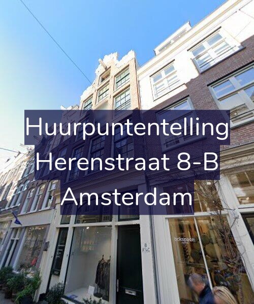 Foto gevel Huurpuntentelling voor Herenstraat 8-B, Amsterdam