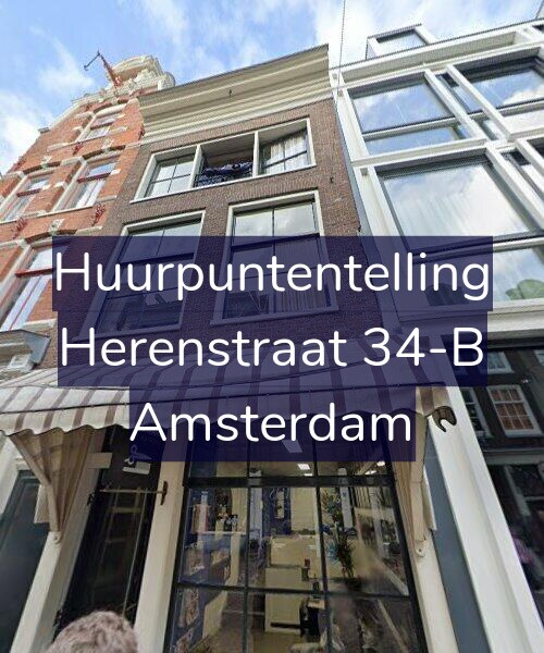 Foto gevel Huurpuntentelling voor Herenstraat 34-B, Amsterdam