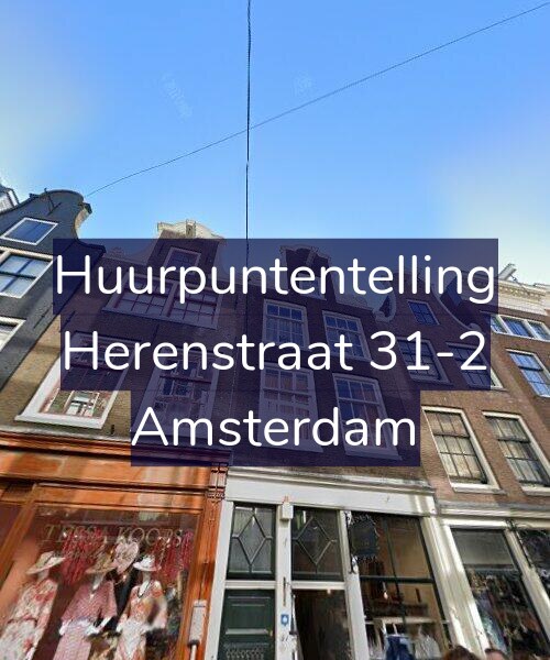 Foto gevel Huurpuntentelling voor Herenstraat 31-2, Amsterdam