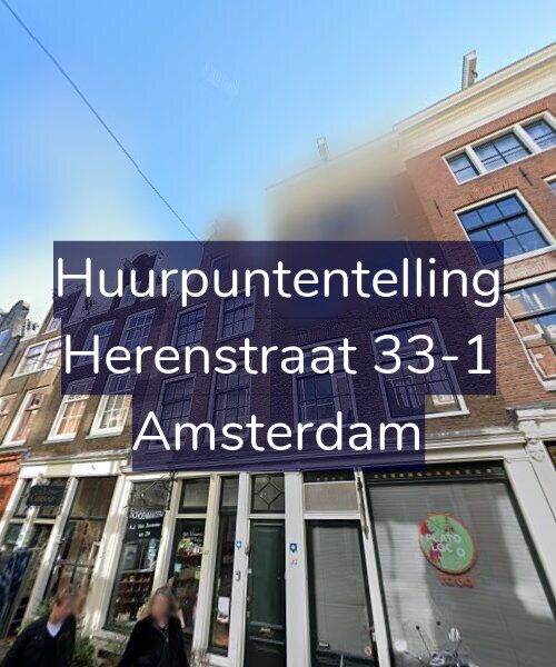 Foto gevel Huurpuntentelling voor Herenstraat 33-1, Amsterdam