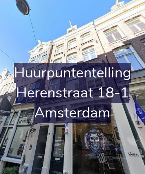 Foto gevel Huurpuntentelling voor Herenstraat 18-1, Amsterdam