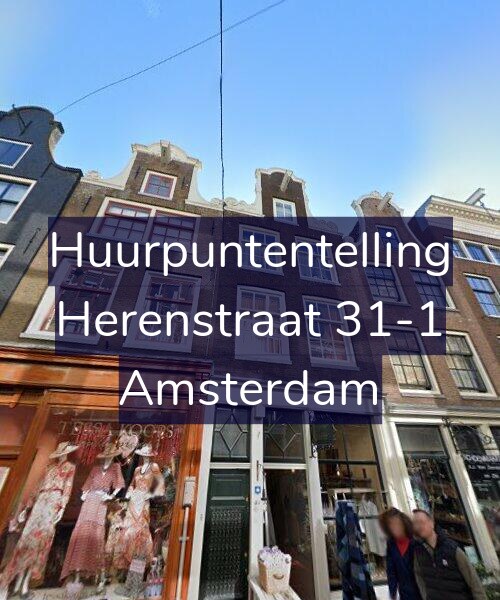 Foto gevel Huurpuntentelling voor Herenstraat 31-1, Amsterdam