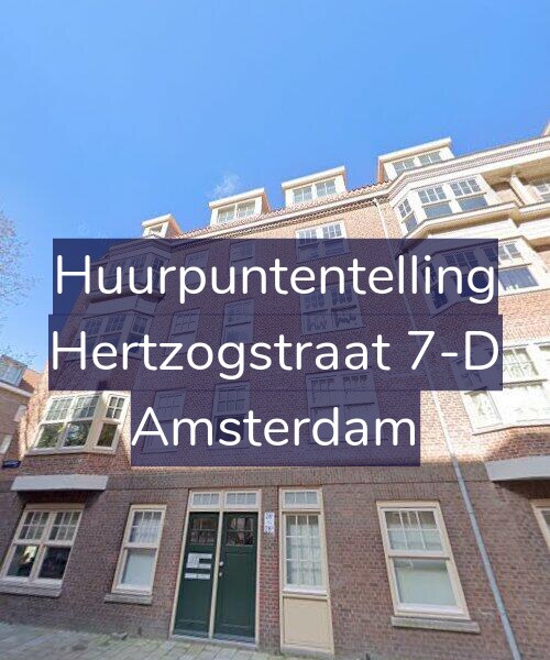 Foto gevel Huurpuntentelling voor Hertzogstraat 7-D, Amsterdam