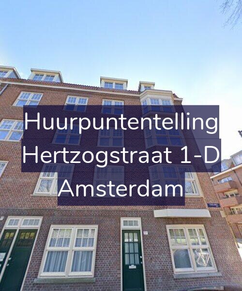 Foto gevel Huurpuntentelling voor Hertzogstraat 1-D, Amsterdam