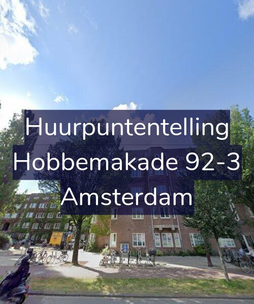 Foto gevel Huurpuntentelling voor Hobbemakade 92-3, Amsterdam