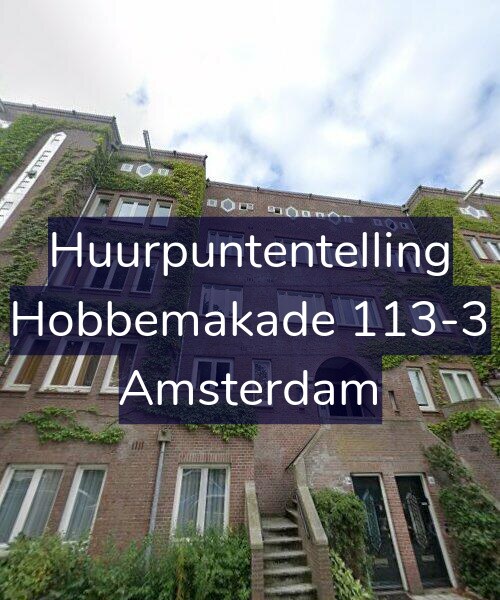 Foto gevel Huurpuntentelling voor Hobbemakade 113-3, Amsterdam