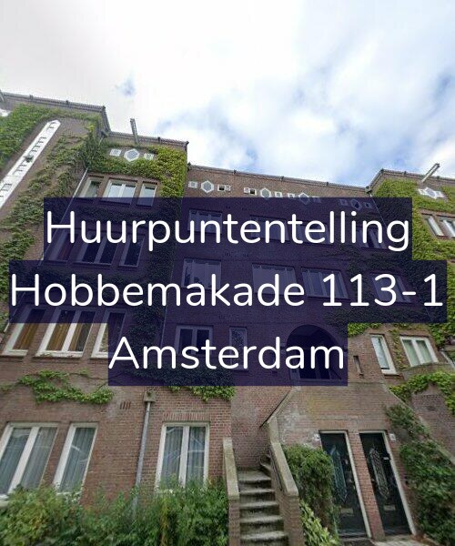 Foto gevel Huurpuntentelling voor Hobbemakade 113-1, Amsterdam