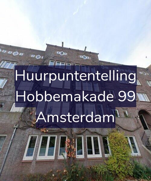 Foto gevel Huurpuntentelling voor Hobbemakade 99, Amsterdam